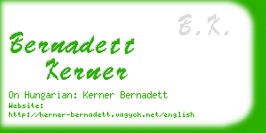 bernadett kerner business card